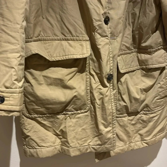 Tommy Hilfiger Tan puffer trench coat jacket Large - Picture 4 of 17
